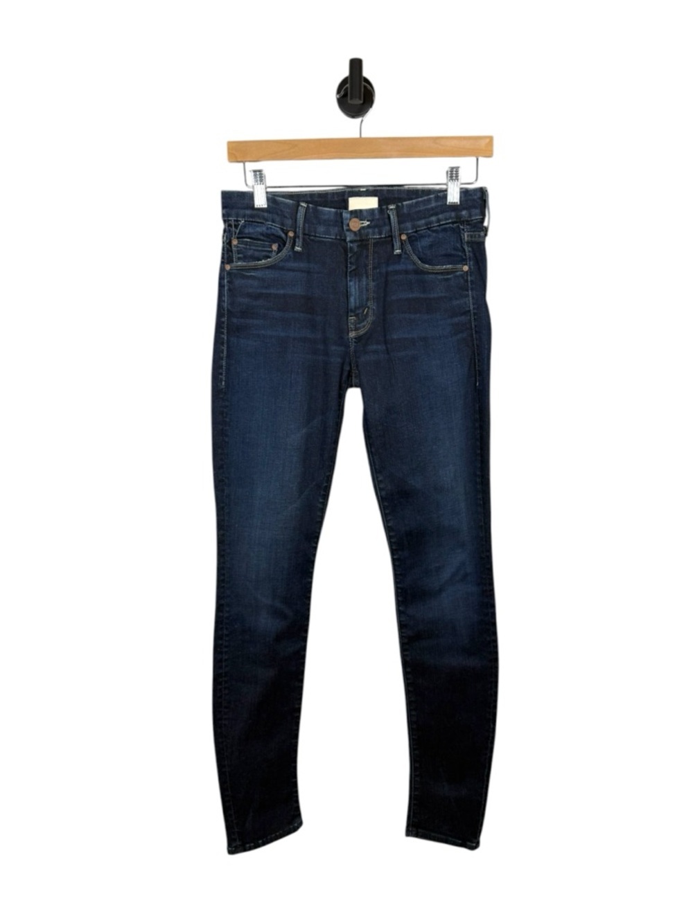 MOTHER The Looker Jeans No Play Dark Wash Skinny Mid Rise Size 27
